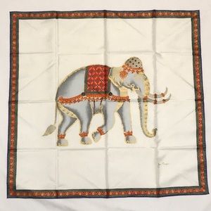 Vintage Jim Thompson Thai Silk Elephant Scarf. 33” x 32”. Never Used. Ships FREE